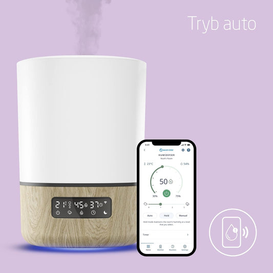 MAXI-COSI Breathe zdalny nawilżacz powietrza 24 h aplikacja Connected Home, tryb auto i sterowanie aplikacją
