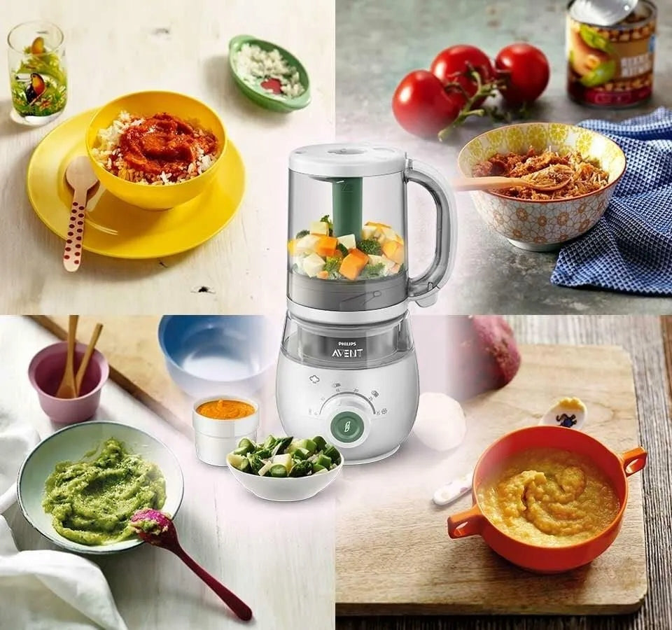 PHILIPS AVENT SCF885/01 Vaporera 4 en 1 Licuadora Calentador Descongelador 1000ml