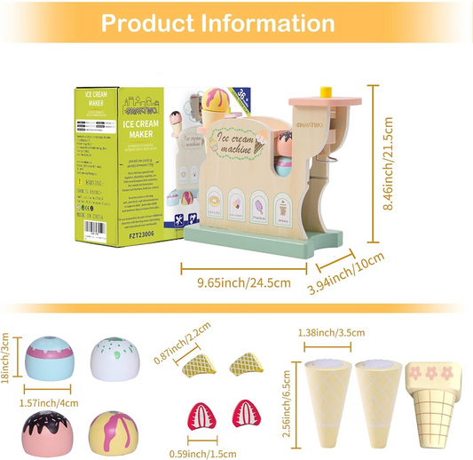 Set de máquina de helados de madera SMARTWO