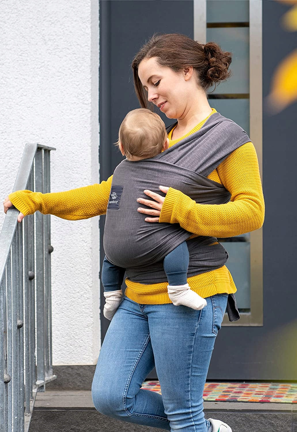 MANDUCA SLING fular portabebés ajustable de algodón para bebés