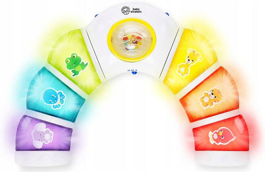 BABY EINSTEIN panel świetlny z grzechotką, melodiami i słowami w 3 językach, kolorowy panel muzyczny
