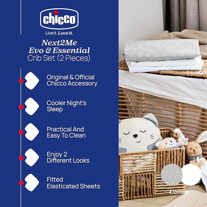 CHICCO NEXT2ME sábana para cuna x2 50x83cm