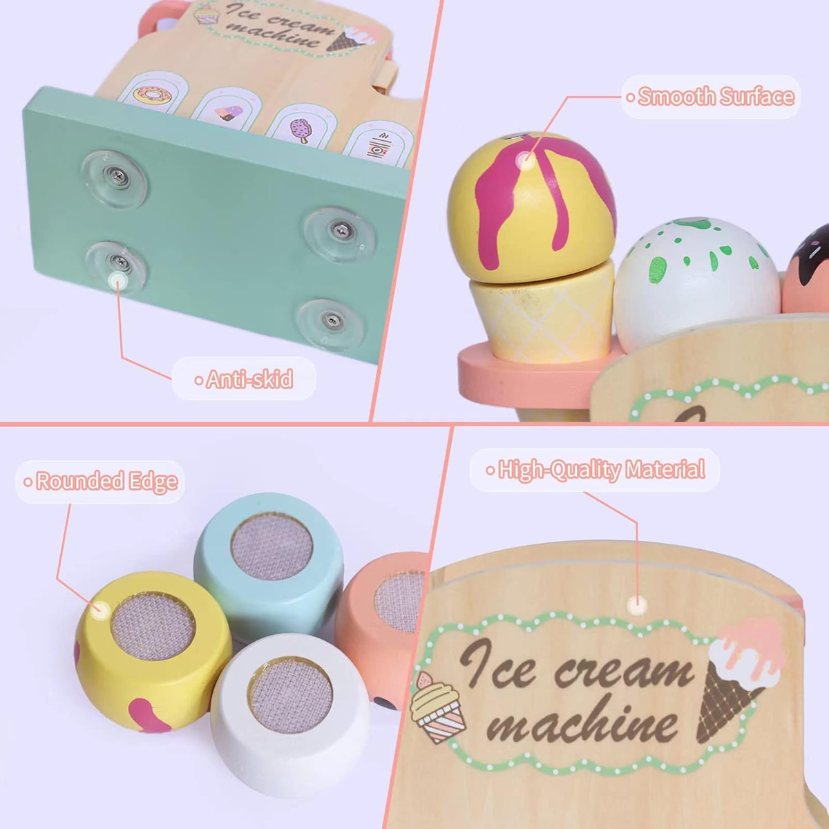 Set de máquina de helados de madera SMARTWO