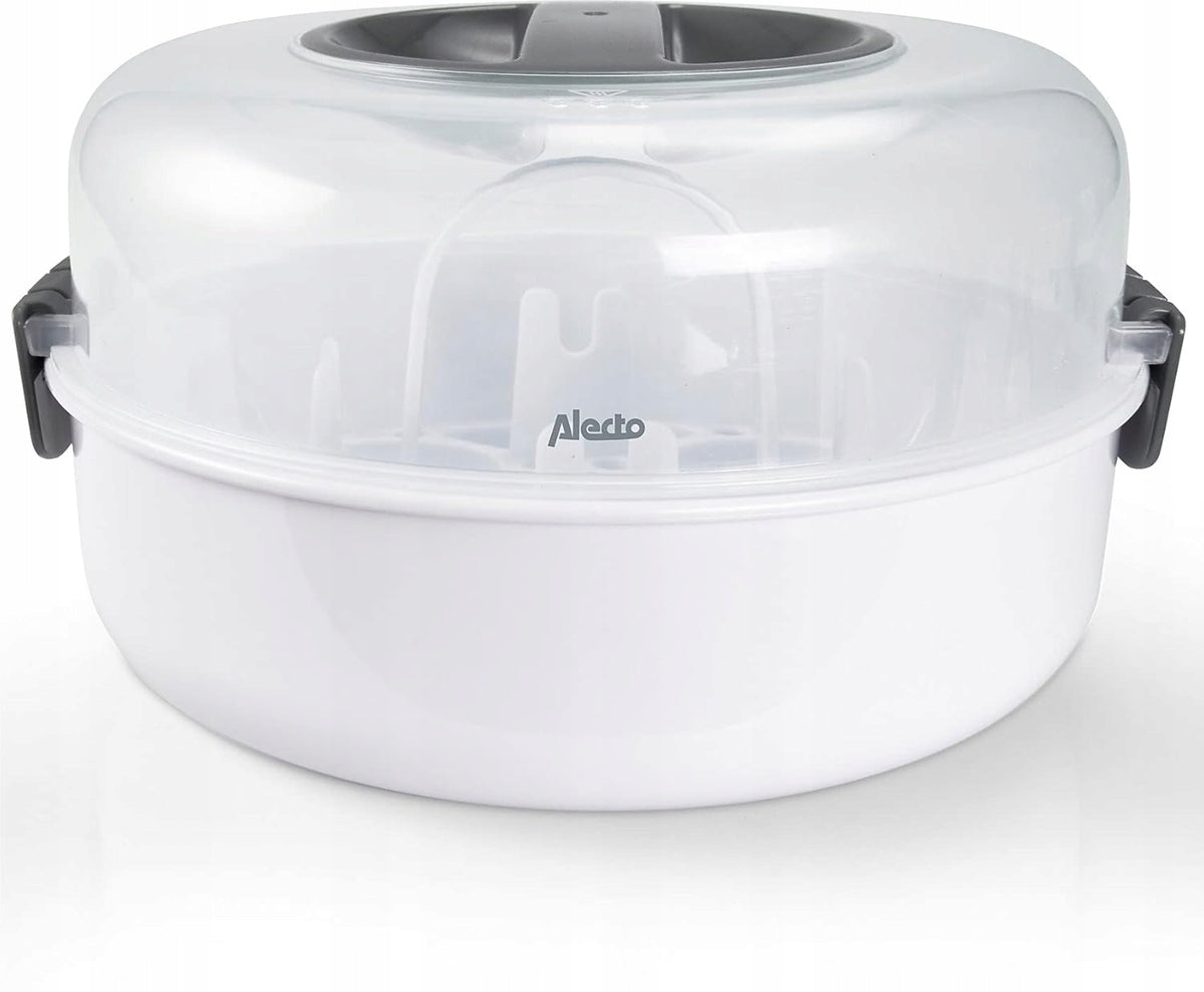 ALECTO BW-04 esterilizador de microondas para 4 biberones con pinzas y medidor