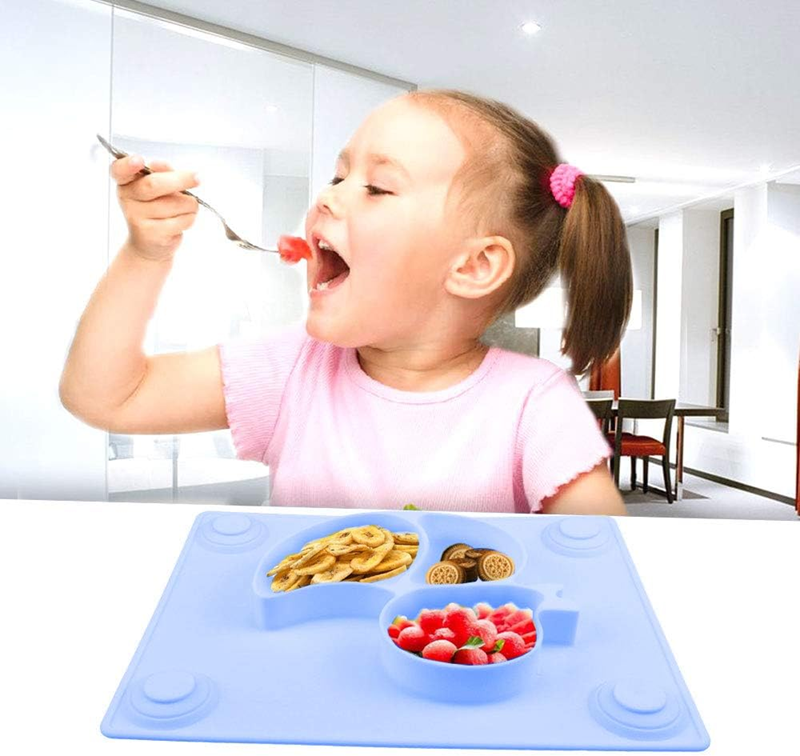 SILIVO alfombrilla antideslizante con plato de 3 compartimentos PATO