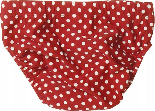 PLAYSHOES pielucha do pływania 74/80 6-12msc UPF50 czerwona w groszki, szybkoschnąca pieluszka na basen