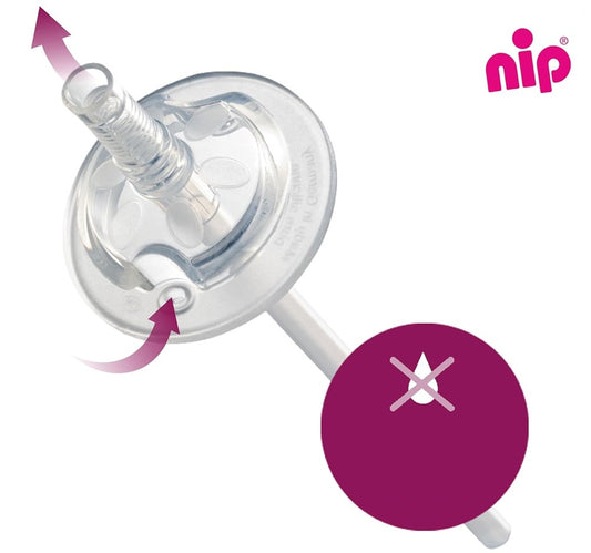 NIP Straw Cup sippy cup with straw 330 ml 12 m+ PENGUINS