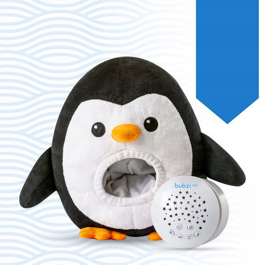 BUBZI peluche proyector de estrellas con 20 sonidos PINGÜINO 20 cm