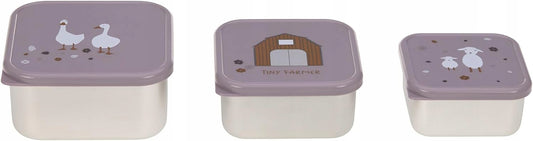 LASSIG steel snack boxes x3