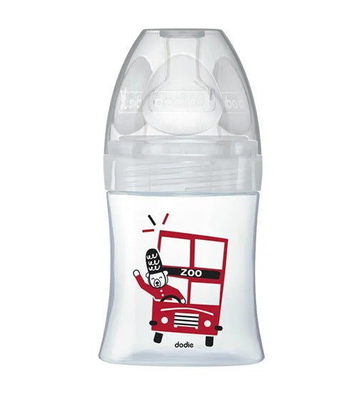 DODIE Sensation+ LONDRES biberón de vidrio 150 ml 0-6 m tetina flujo lento