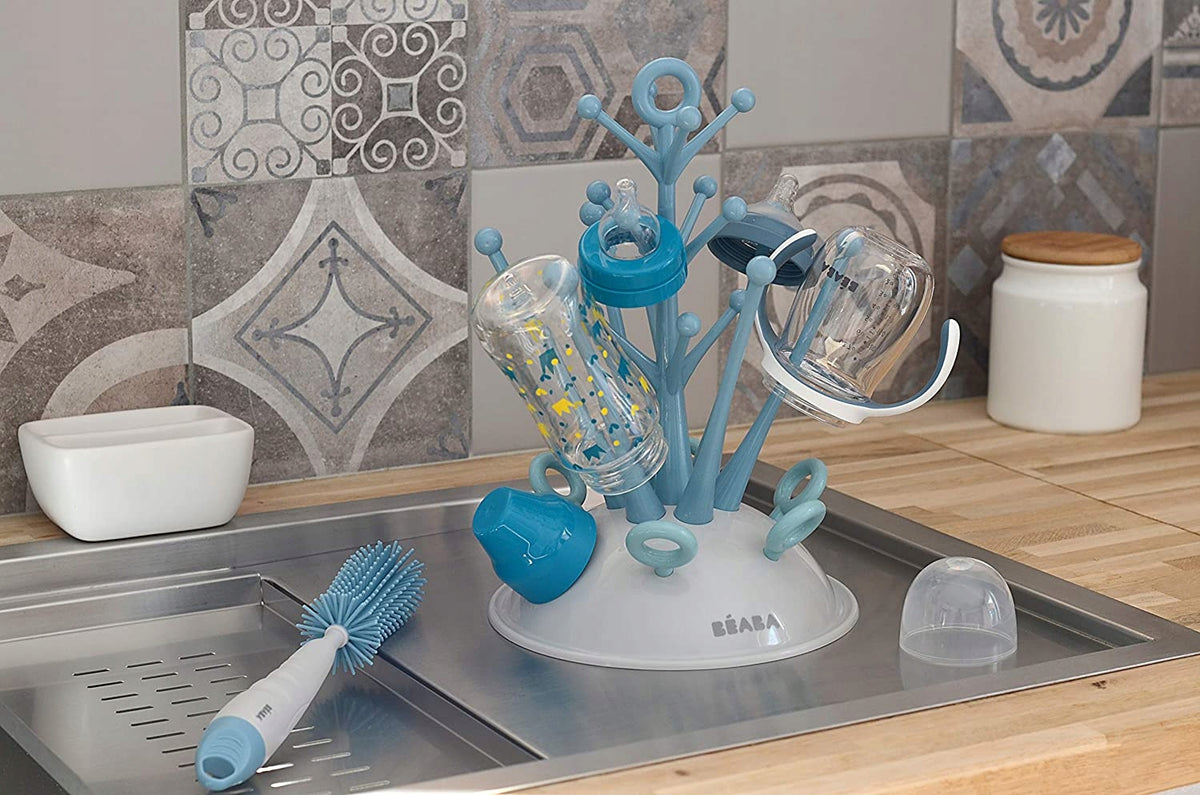 BEABA suszarka do butelek i akcesoriów, niebieska, higieniczne suszenie butelek i akcesoriów dla niemowląt