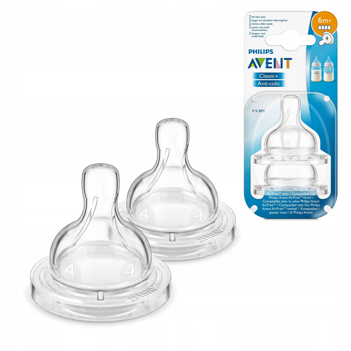 PHILIPS AVENT Tetinas anticólicos Classic+ 6m+ x2 SCF634/27
