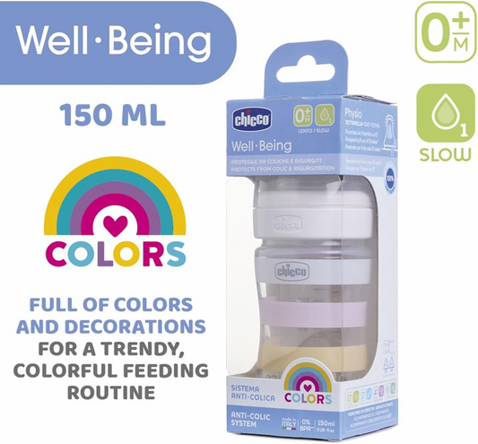 CHICCO biberón Well Being 0m+ 150ml