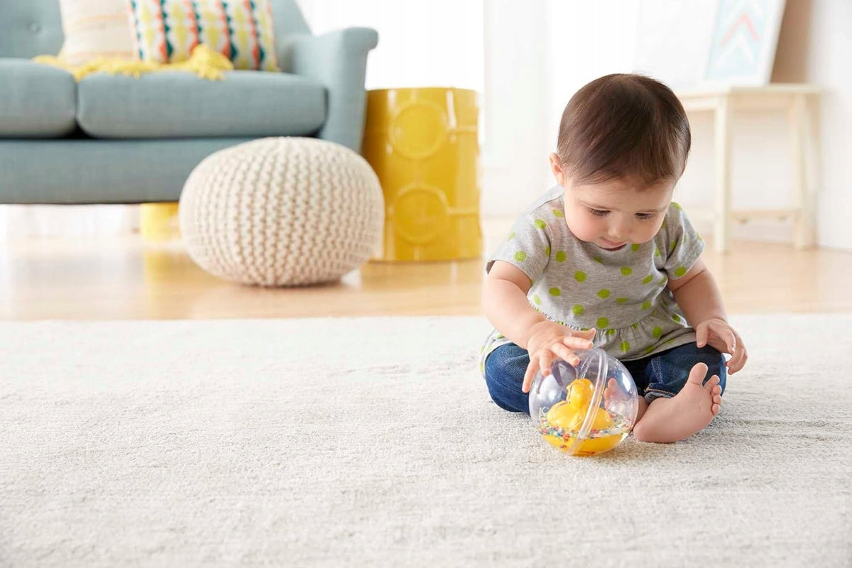 FISHER-PRICE DVH21 kula z kaczuszką do raczkowania 10 cm sensoryczna zabawka dla niemowląt