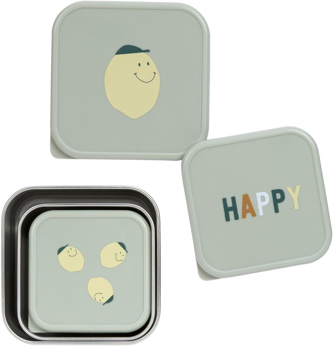 LASSIG Snackbox cajas de acero para snacks x3