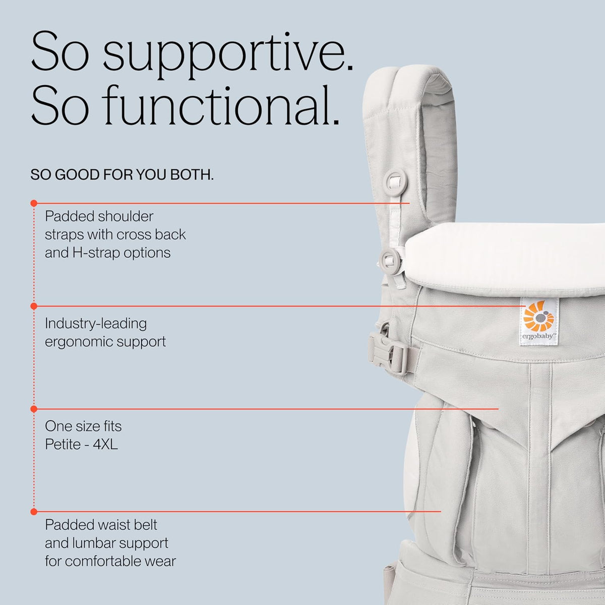 ERGOBABY OMNI 360 portabebés ergonómico 3,2-20,4 kg