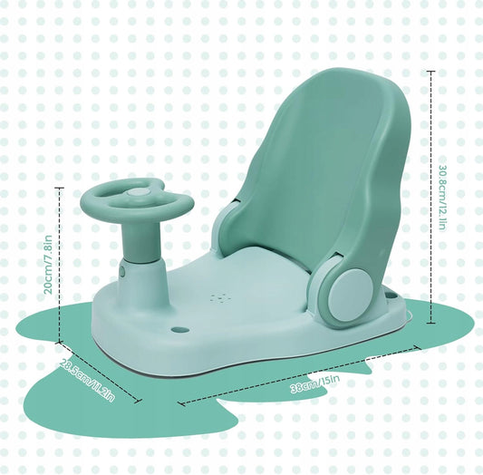SILLA asiento de baño para bebés 6m+ con volante