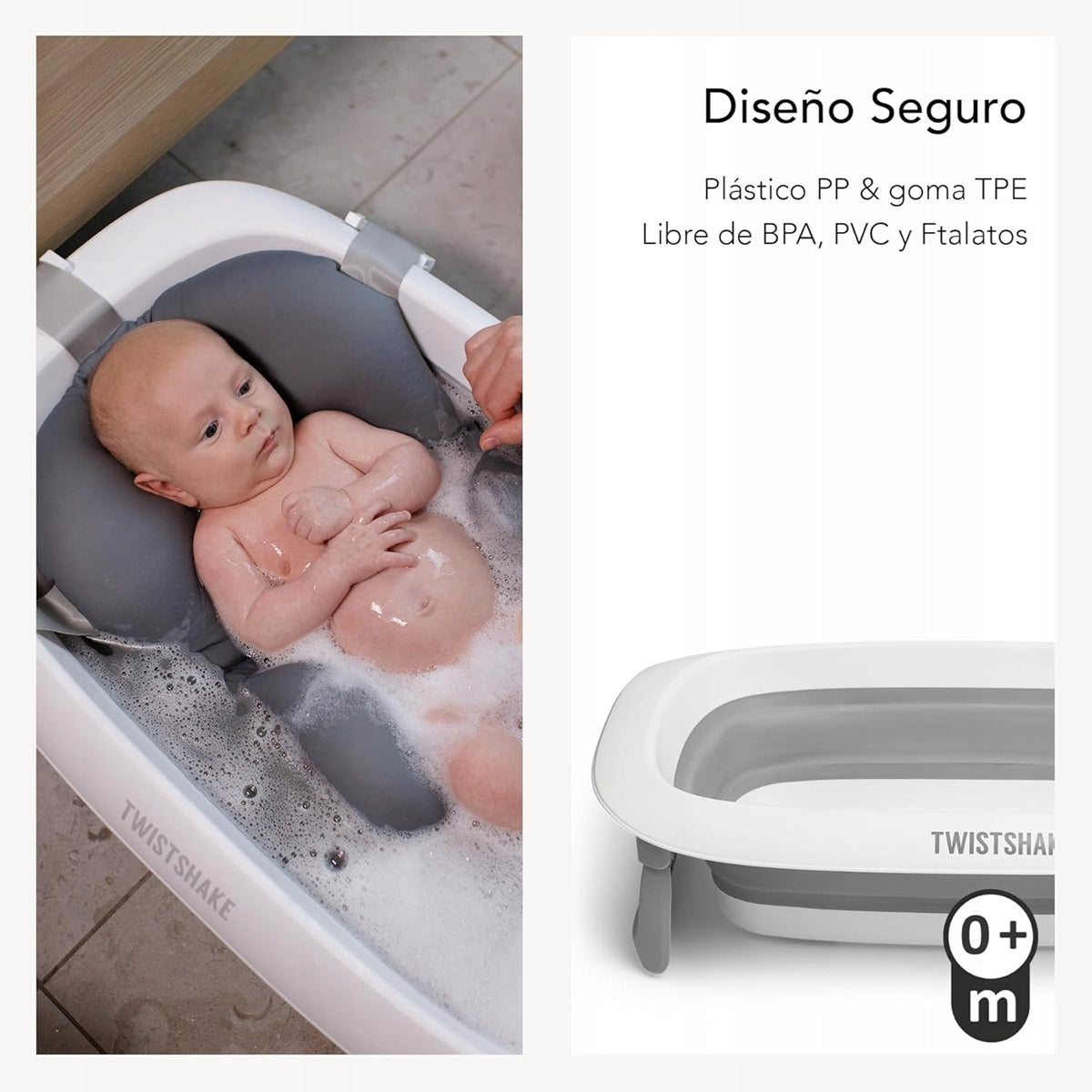 TWISTSHAKE cojín reductor para bañera para bebé 0-12 meses