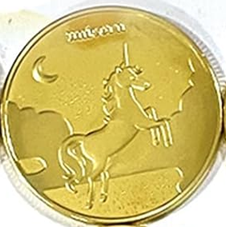 BRADOC Hada de los dientes moneda 4 cm UNICORNIO
