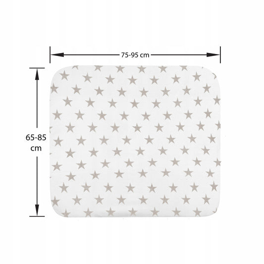 LILLY&BEN pokrowiec na przewijak frotte 50x70 x2, pokrowiec w gwiazdki 75-95 cm x 65-85 cm