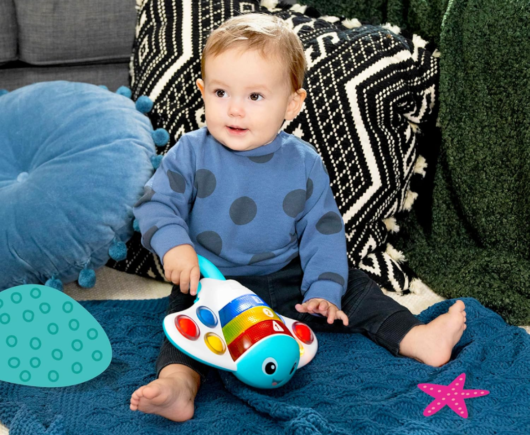 Baby Einstein manta interactiva Pop & Explore en 3 idiomas 6 m+