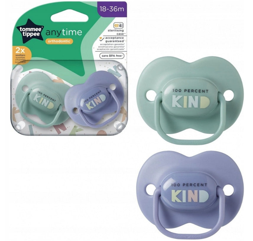 TOMMEE TIPPEE AnyTime chupetes calmantes x2 18-36m ortodónticos