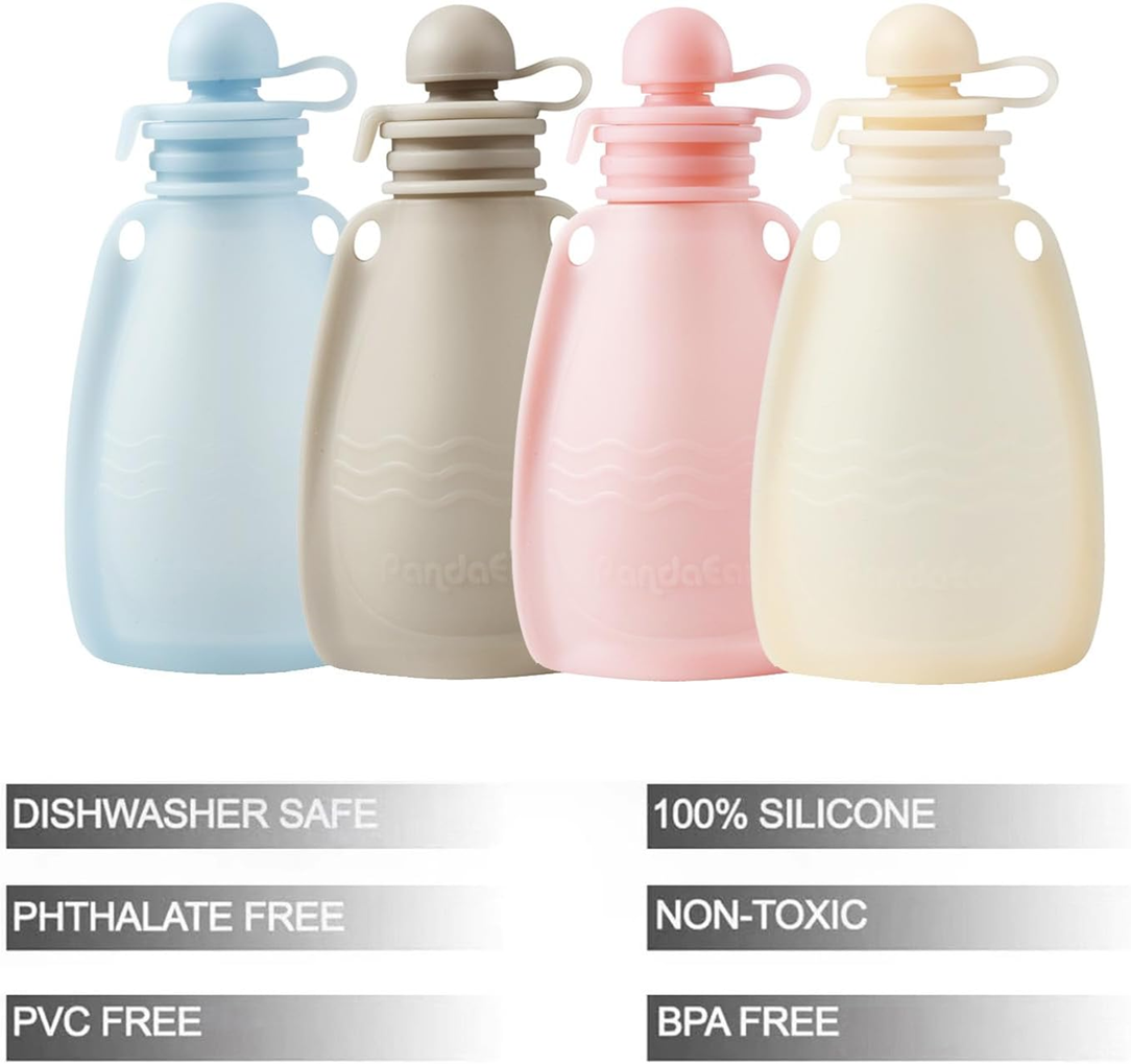 PANDAEAR Set de 4 bolsas de silicona para alimentos