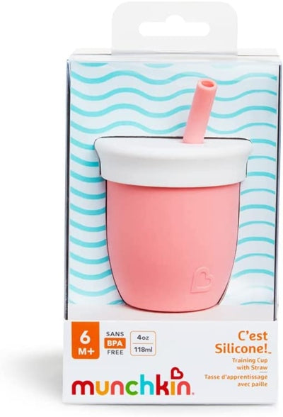 MUNCHKIN vaso de silicona con pajita 6m+ 120ml