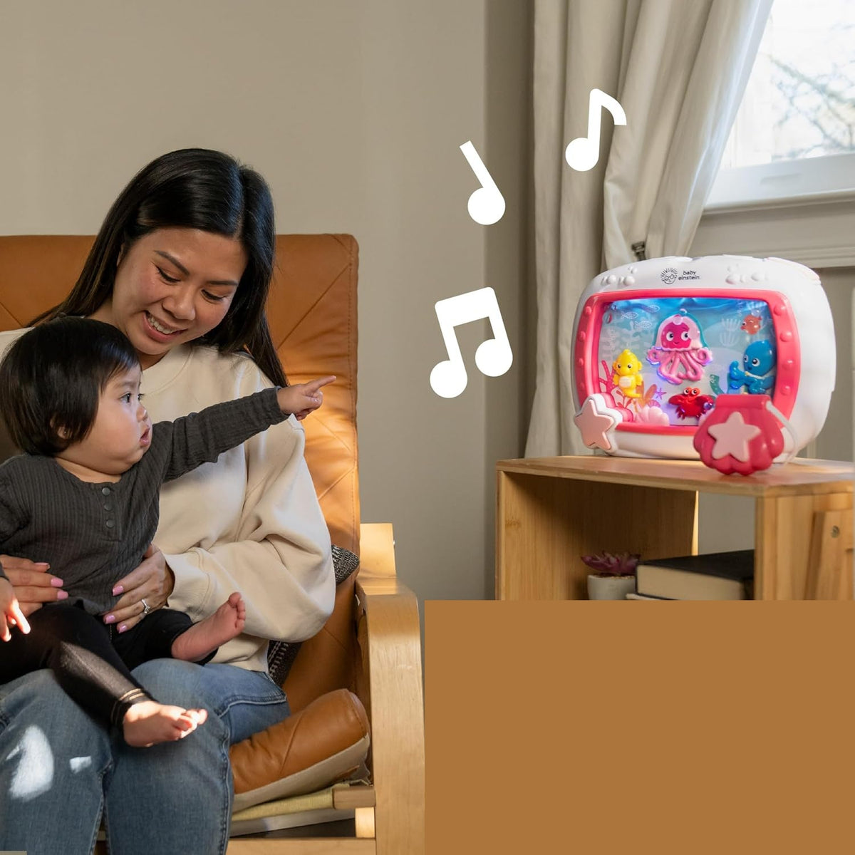 BABY EINSTEIN Sueños Marinos caja de música con luces + mando a distancia, 22 x 29 cm