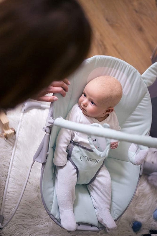 MOMI GLOSSY hamaca balancín con vibración para bebés