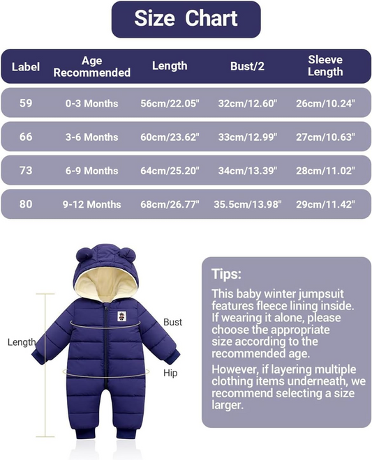 MINIZONE mono de invierno con capucha 6-9 meses 73
