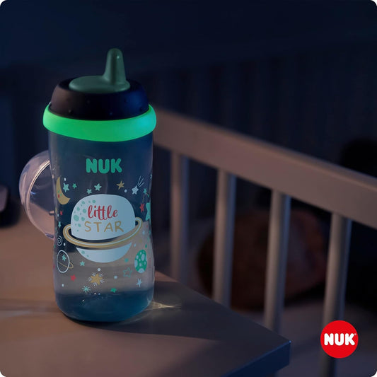 NUK Kiddy Cup glow-in-the-dark bottle, 300 ml, 12 m+, SPACE