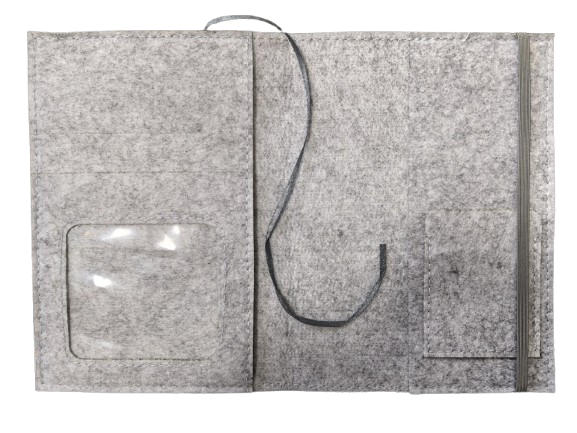 Funda de fieltro para tarjeta de embarazo CIGÜEÑA 14 x 19,5 cm