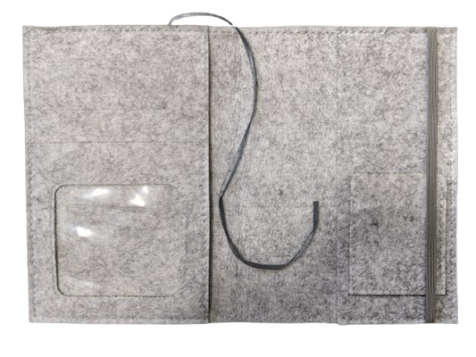 Funda de fieltro para tarjeta de embarazo CIGÜEÑA 14 x 19,5 cm