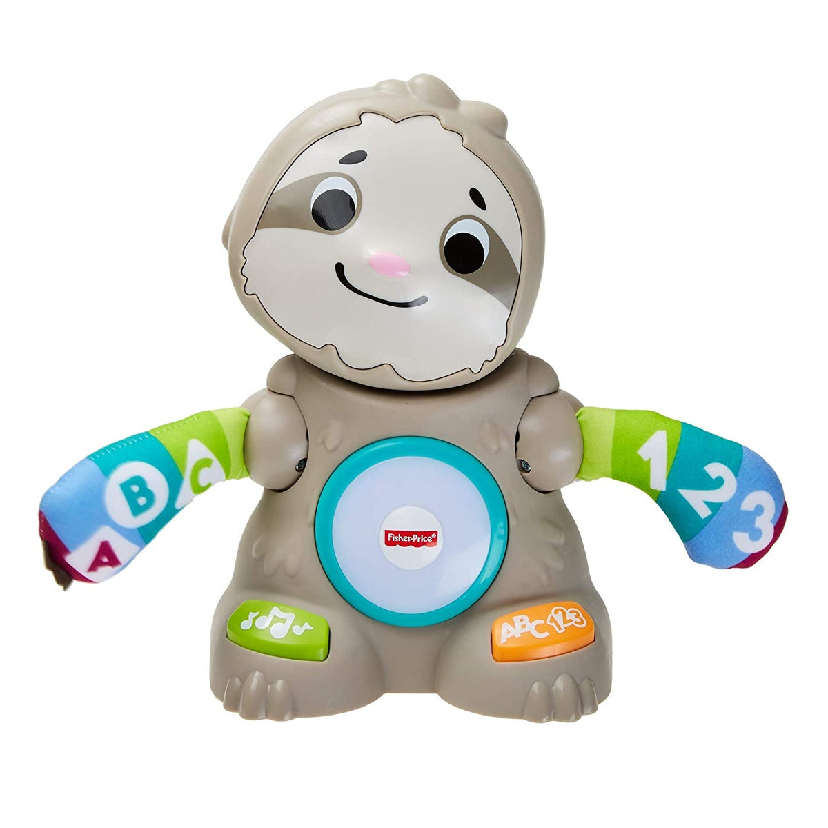 FISHER-PRICE interaktywny LENIWIEC j. francuski, kolorowa zabawka Linkimals z literkami i cyferkami