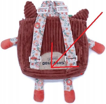 DEGLINGOS mochila de peluche para preescolar CIERVO 26 x 36 cm