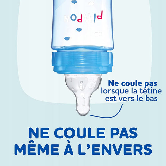 DODIE butelka antykolkowa 270 ml 0-6m niebieska, butelka antykolkowa BPA free z podwójnym zaworem