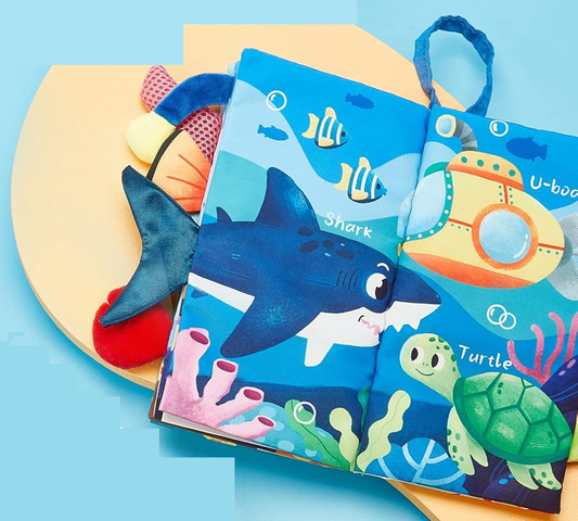 HAHALAND Animales Marinos libro sensorial colgante 12,5 x 22 cm