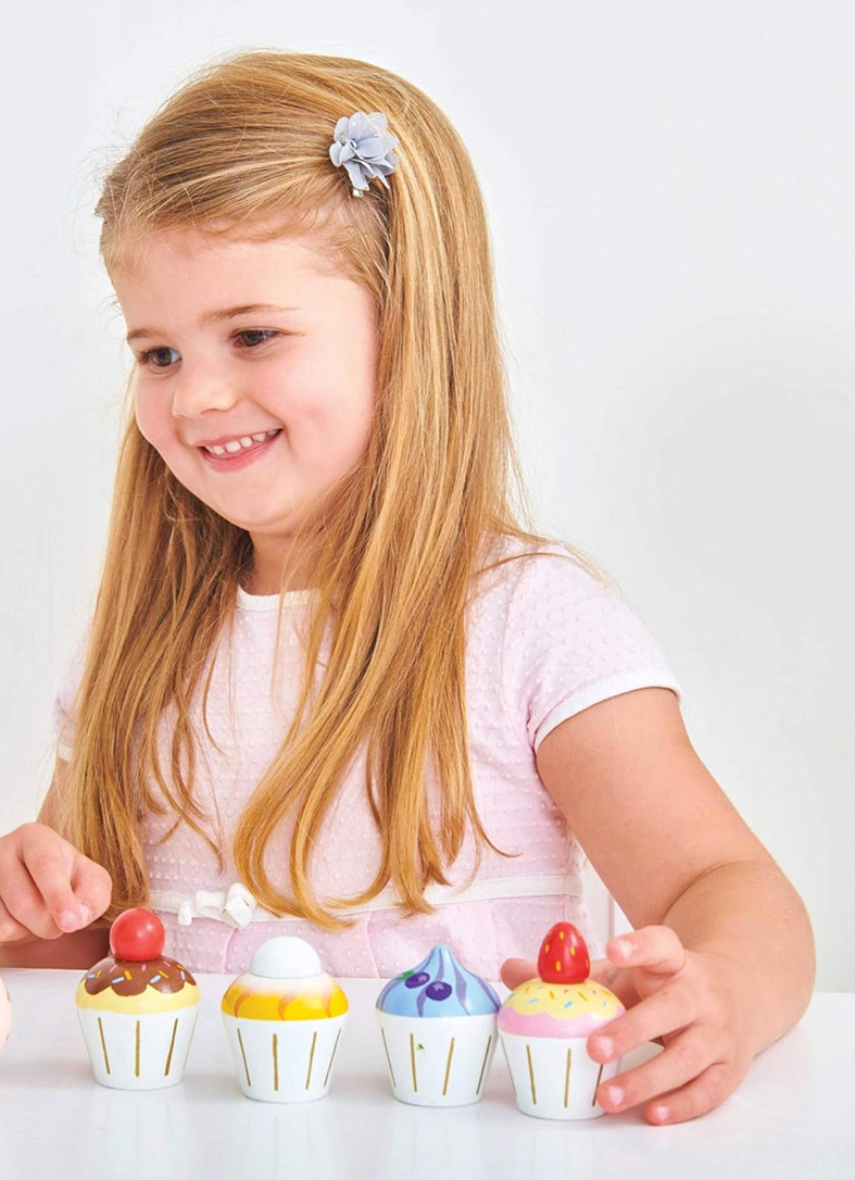 LE TOY VAN set de 4 cupcakes de madera