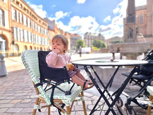 BAMBISOL silla infantil portátil con bandeja