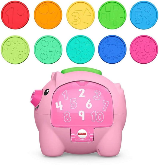 FISHER-PRICE cerdito hucha interactivo movimiento y sonidos J. INGLÉS