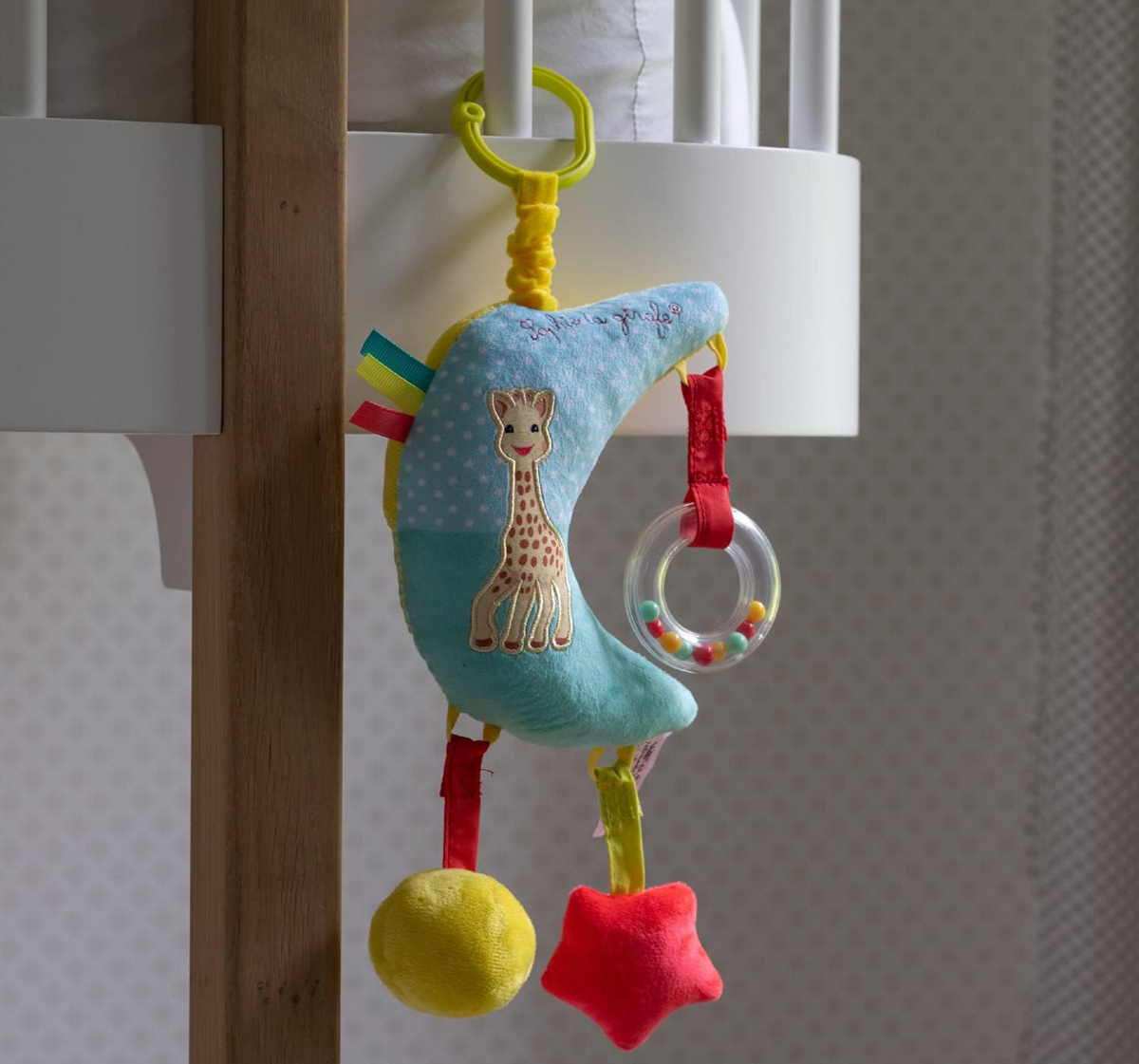 SOPHIE LA GIRAFE colgante con caja de música para cochecito y cuna 28 cm LUNA