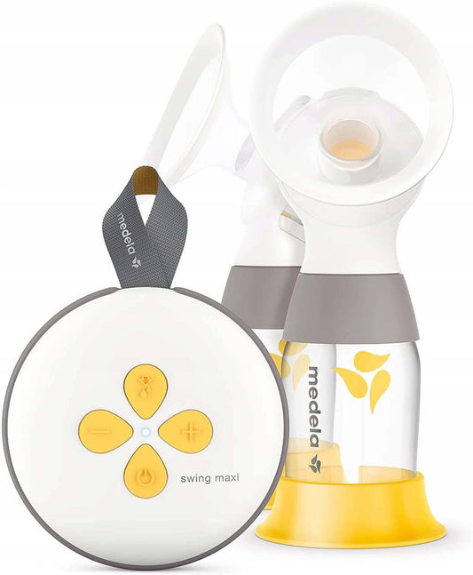 MEDELA Swing Maxi podwójny laktator 2-fazowy U, elektryczny laktator Medela biało-żółty, używany