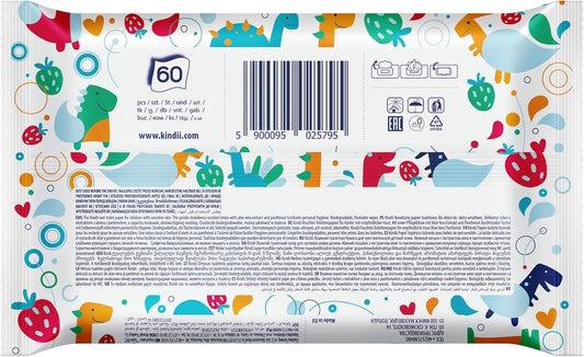 KINDII Fun papel higiénico húmedo y desechable x60