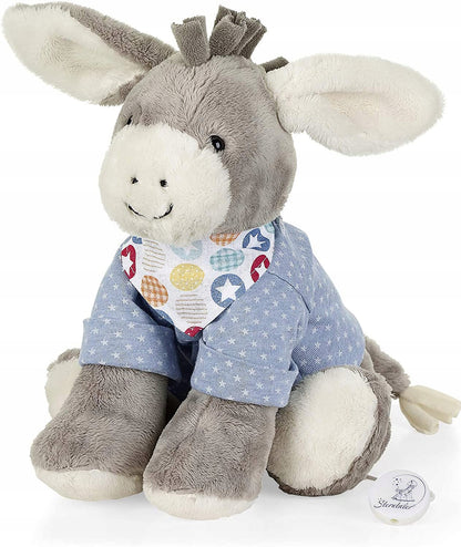 STERNTALER Osiołek Emmi MASKOTKA POZYTYWKA 28 cm "O. niebiesko-szary osiołek z pozytywką dla dzieci 0+
