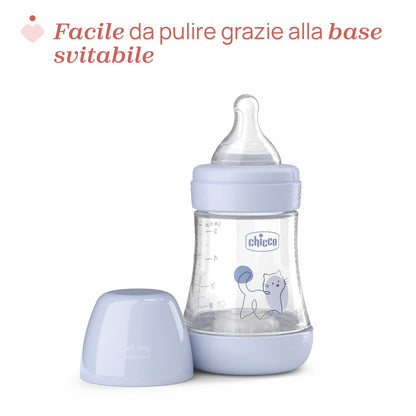 Biberón Chicco Perfect5 150 ml flujo lento azul 0m