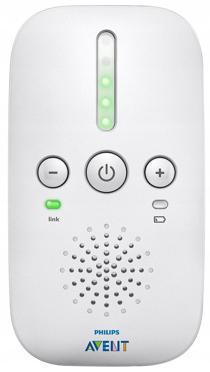 PHILIPS AVENT SCD503 niania elektroniczna DECT, biało-niebieska jednostka rodzica z regulacją głośności