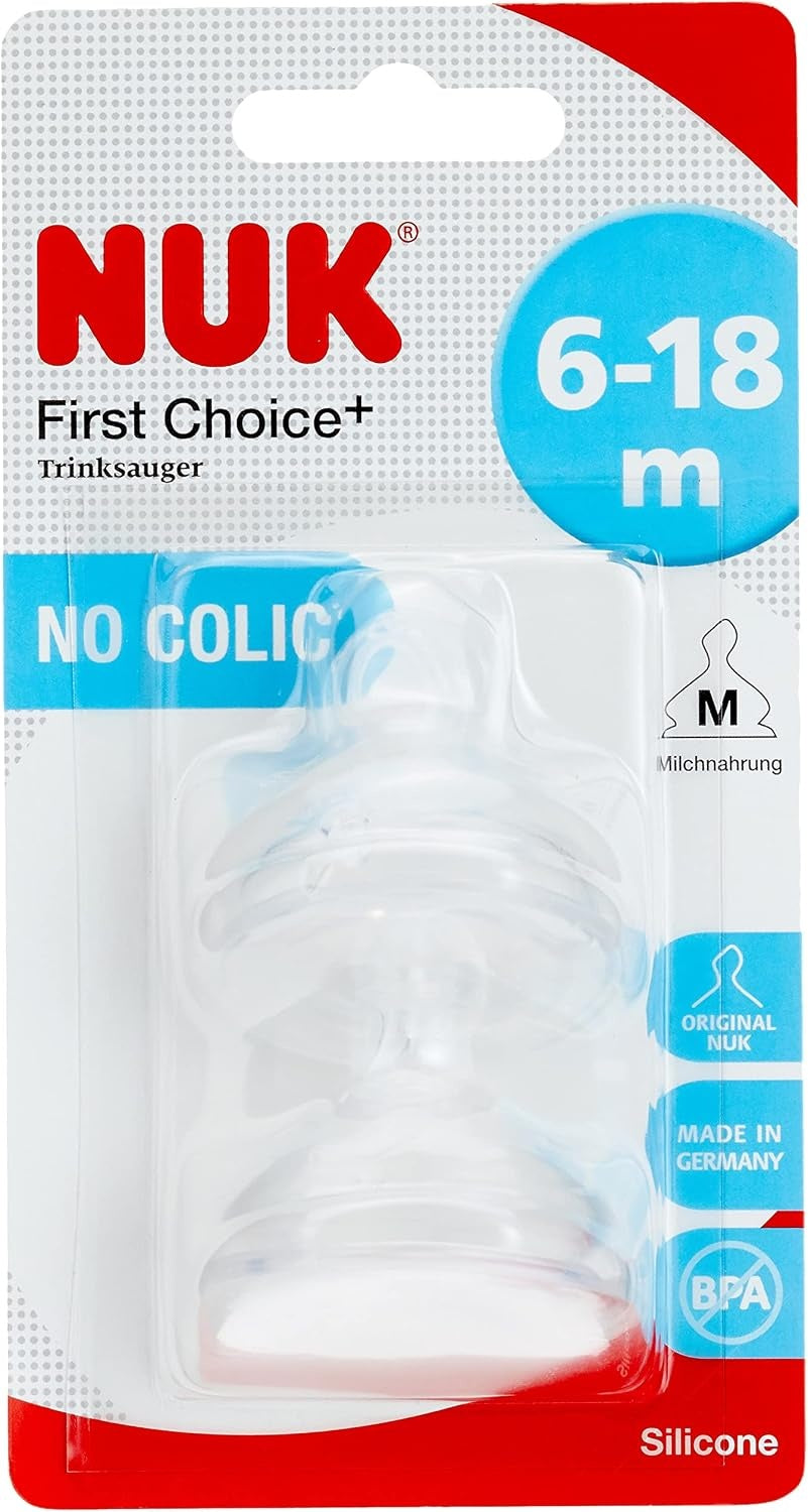 NUK First Choice tetinas de silicona M 6 18m x2