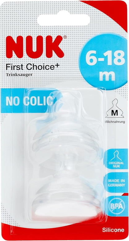 NUK First Choice tetinas de silicona M 6 18m x2
