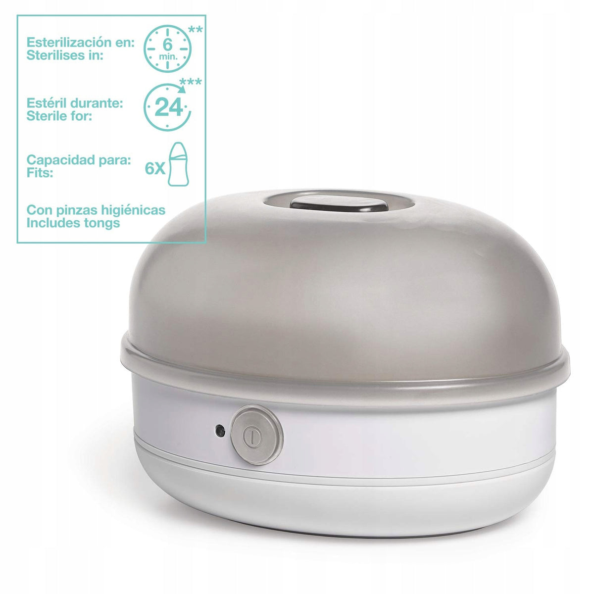 Suavinex esterilizador eléctrico 3 en 1 y microondas con pinzas